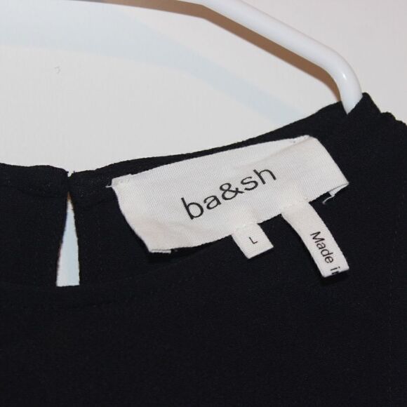 ba&sh the Fiam Black Mini dress Women Large $200 - Picture 8 of 15